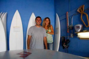 J721 In the J7 shaping room with Jason Feist to talk boards for the Indo trip.