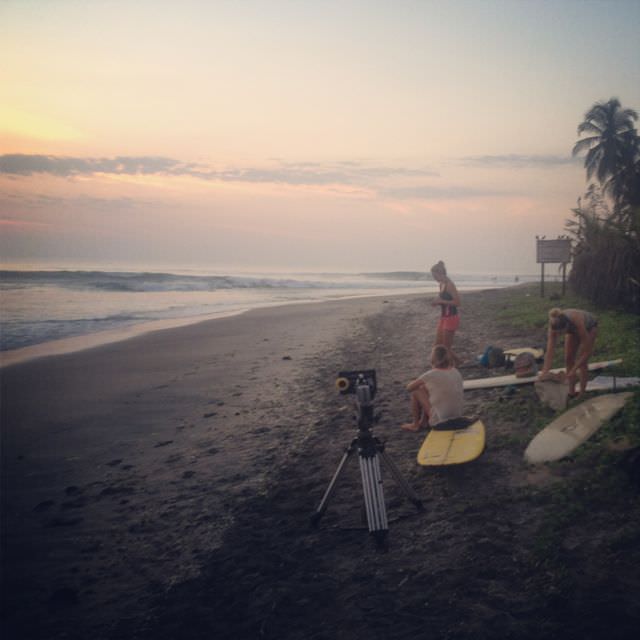 Miraculously, a swell appeared when we least expected and we weren't going to miss a second of it! Sunrise at the point.